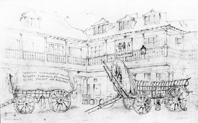Inn Yard of the Talbot Inn, Southwark, 1810 by George Shepherd